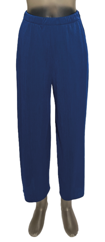 Pantalon voile bleu électrique